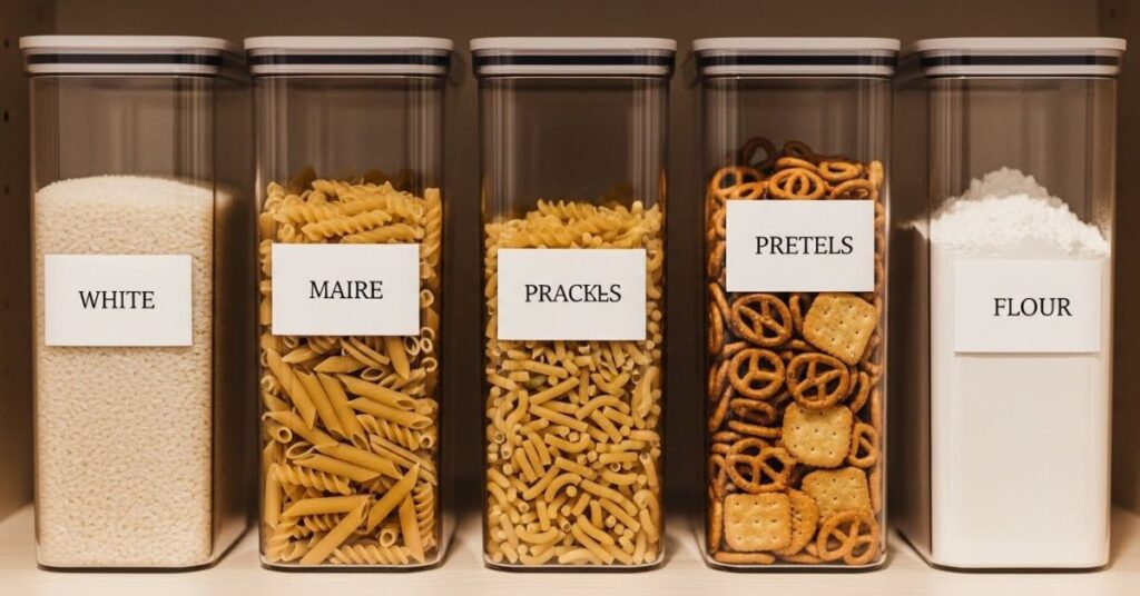 Use Clear Containers for Pantry Staples