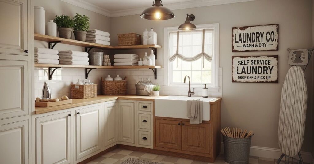 Vintage Laundry Signs for a Farmhouse Look