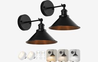 Vintage Wireless Battery Operated Wall Sconces