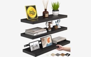 Wall Mounted Rustic Wood Shelves