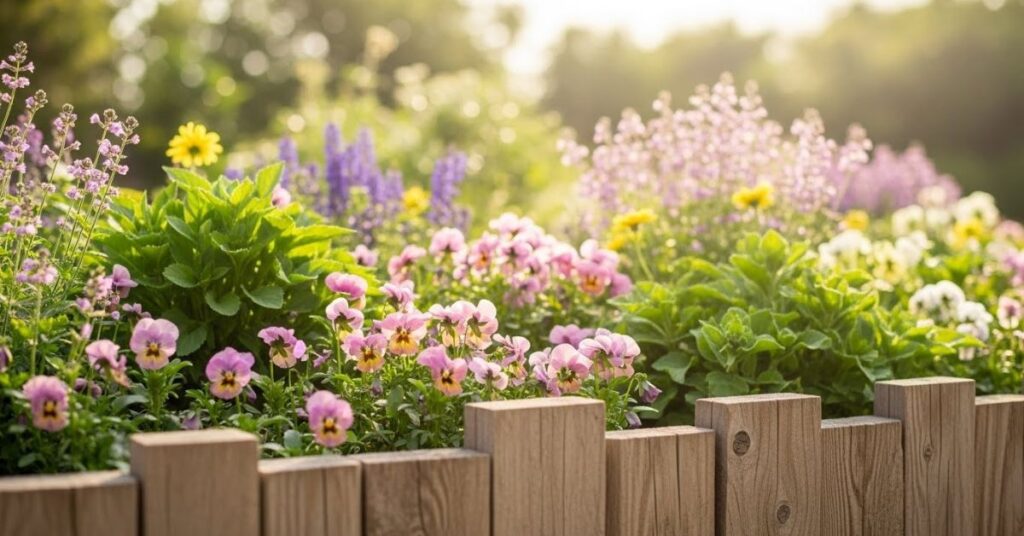 Wooden Garden Edging for Warm and Cozy Borders