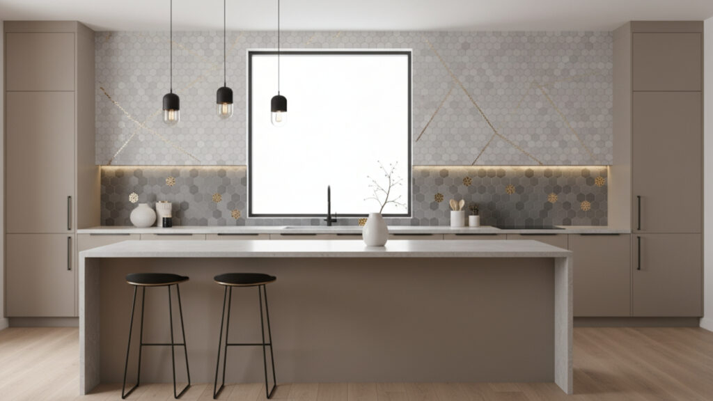 Bold Geometric Backsplash Patterns