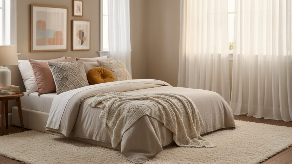 Add Soft Textiles to Increase Warmth and Comfort