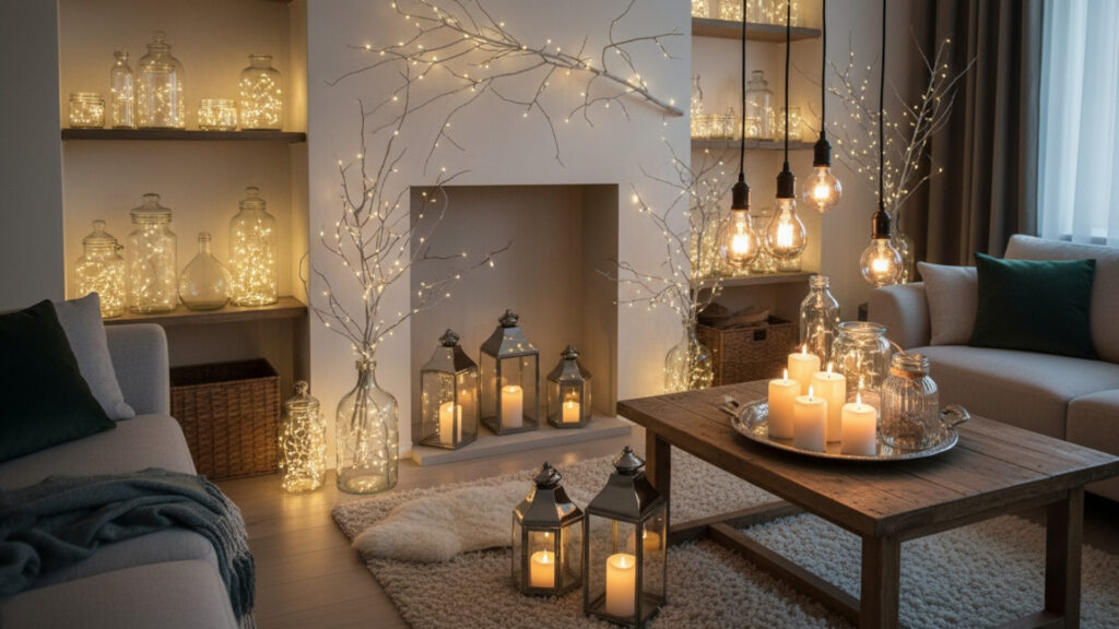 Create DIY Winter Decor Lighting for Soft and Inviting Ambience