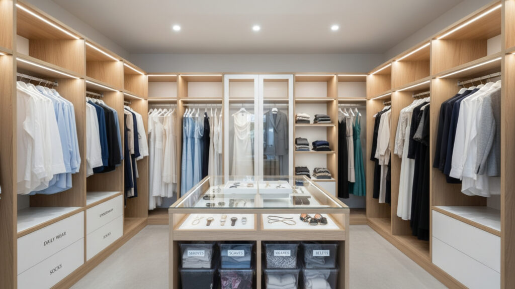 declutter and categorize items before applying closet organization ideas