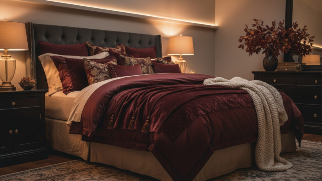 Deep Burgundy and Wine Shades Add Luxury and Cozy Fall Energy