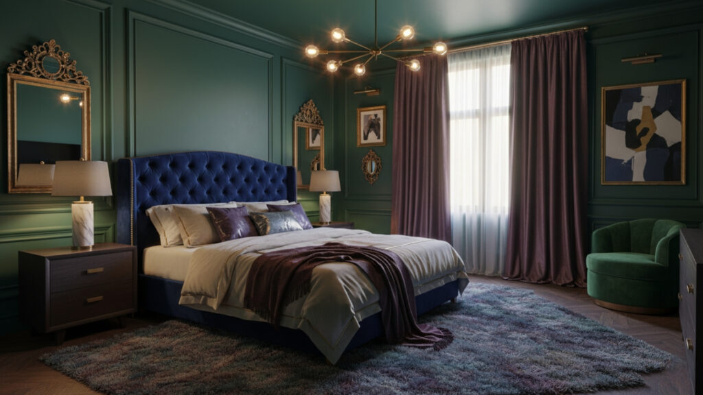 Deep Jewel Tones For A Dramatic