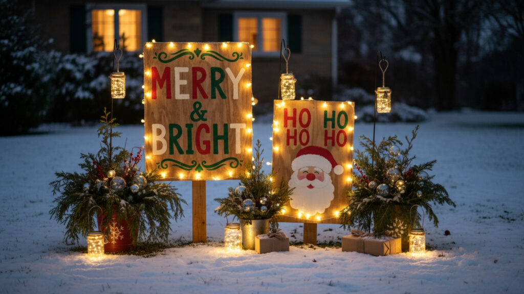 DIY Outdoor Christmas Yard