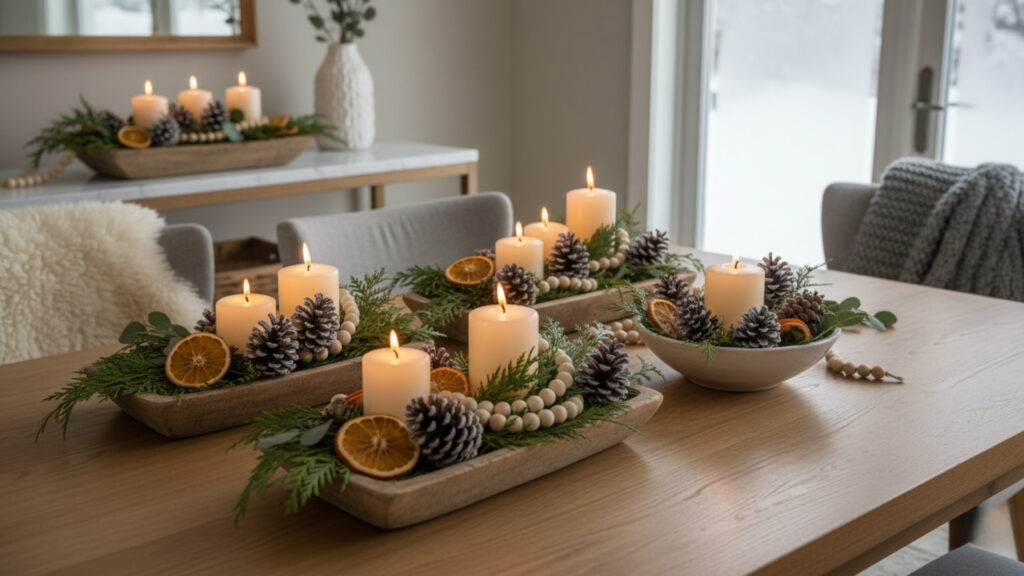 DIY Winter Decor Centerpieces for Tables and Surfaces