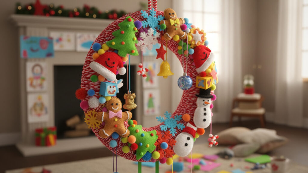 family friendly holiday wreaths diy materials