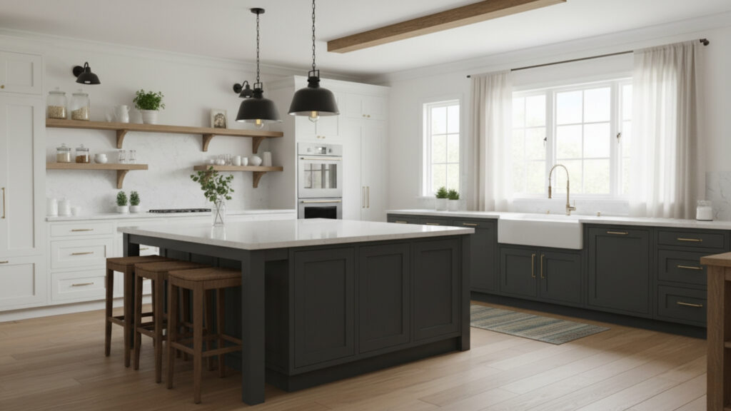 farmhouse kitchen islands functional style
