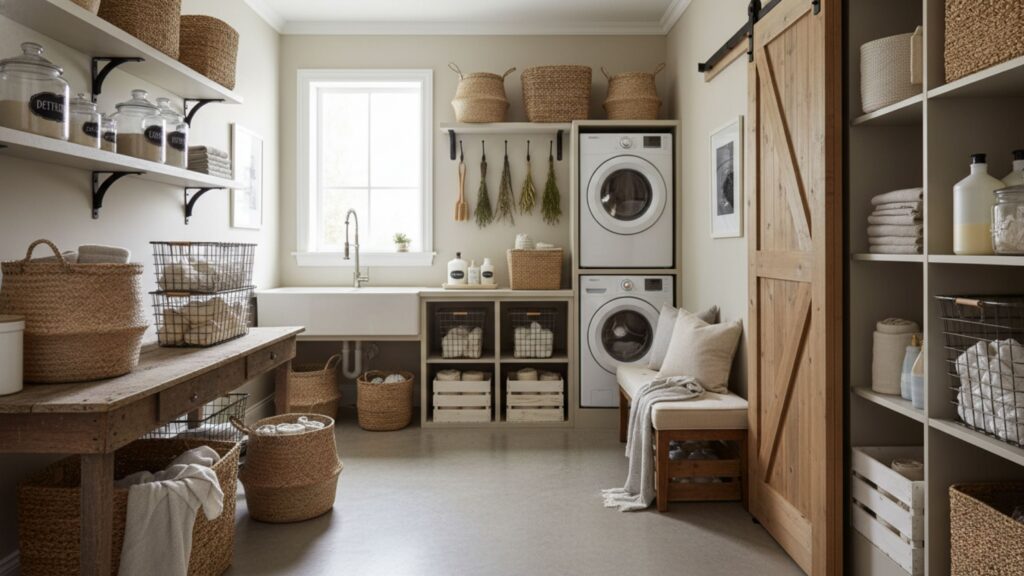 Functional Storage Solutions That Maintain a Cozy Farmhouse Look