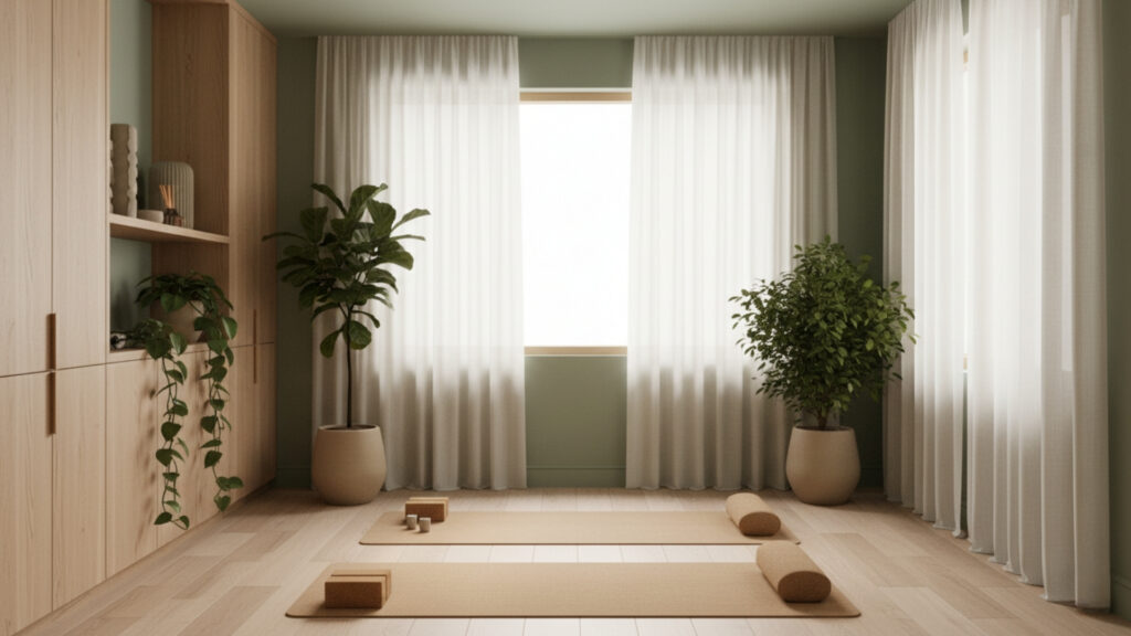 Green And Earth Tone Home Gym Color Palettes For Natural Balance