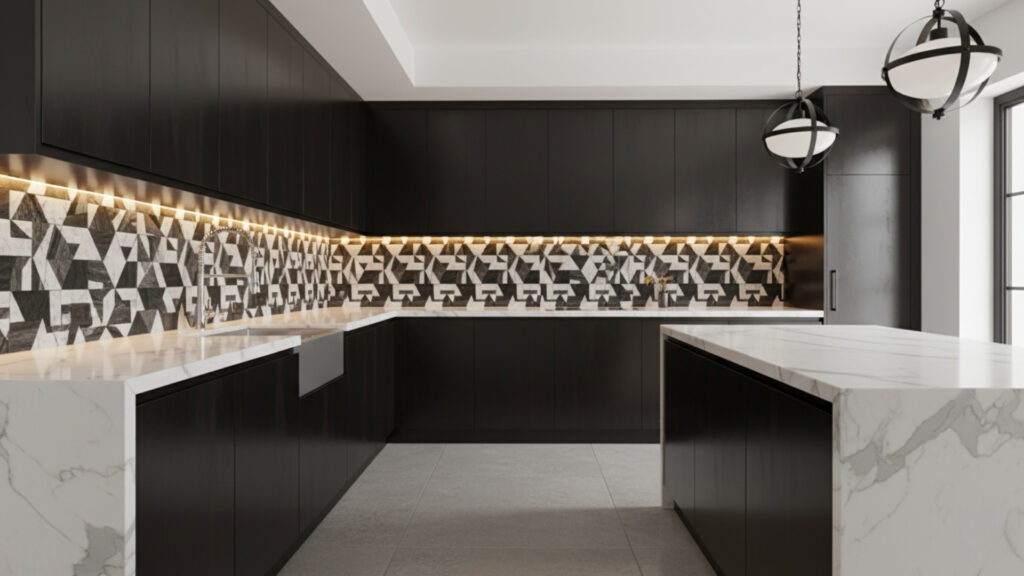 High-Contrast Backsplash Patterns