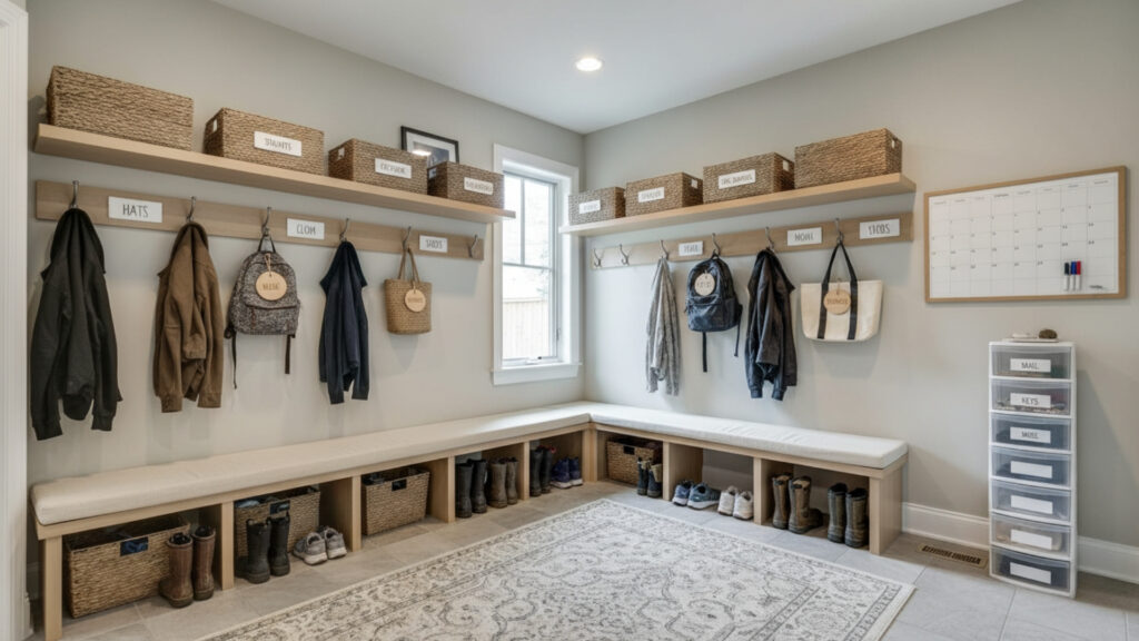 Labeling Systems That Maintain Long-Term Mud Room Organization