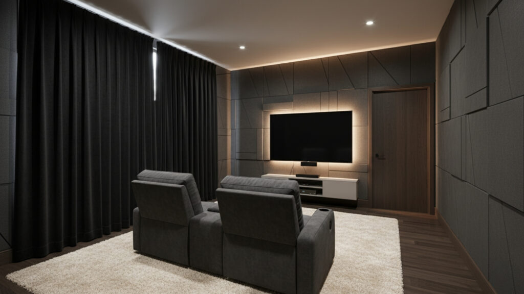 light sound control immersive small home theater