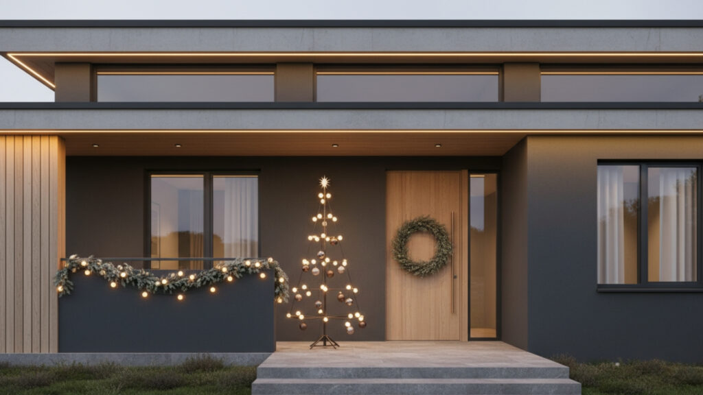 Minimalist Outdoor Christmas Decor Ideas for Elegant Homes