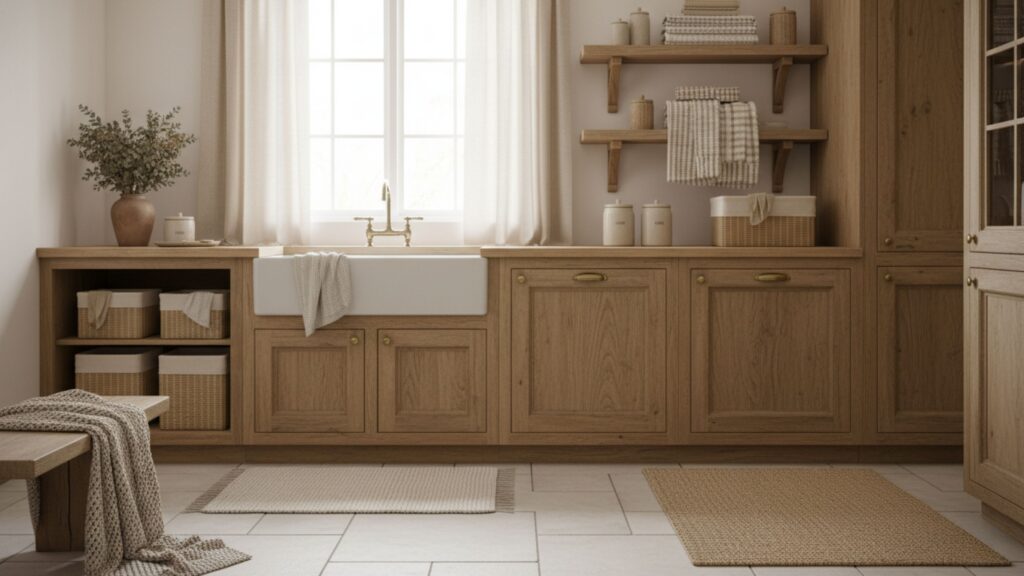 Natural Textiles and Soft Accents for a Cozy Farmhouse Feel