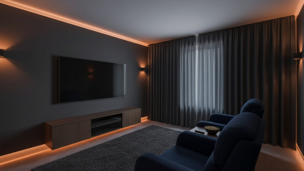 optimized screen placement for small home theater rooms