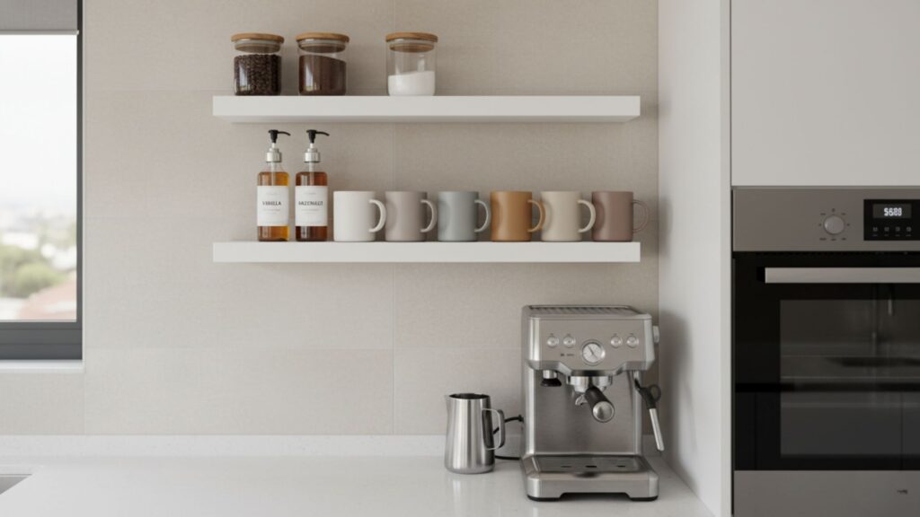 Over-the-Counter Coffee Setup to Save Space