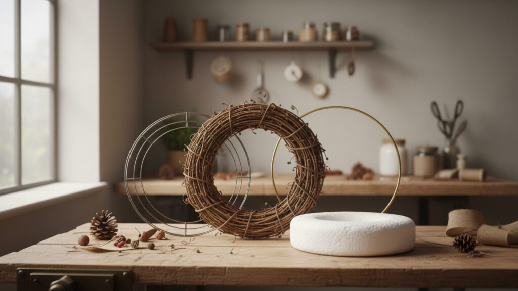 perfect wreath base for strong balanced diy holiday designs