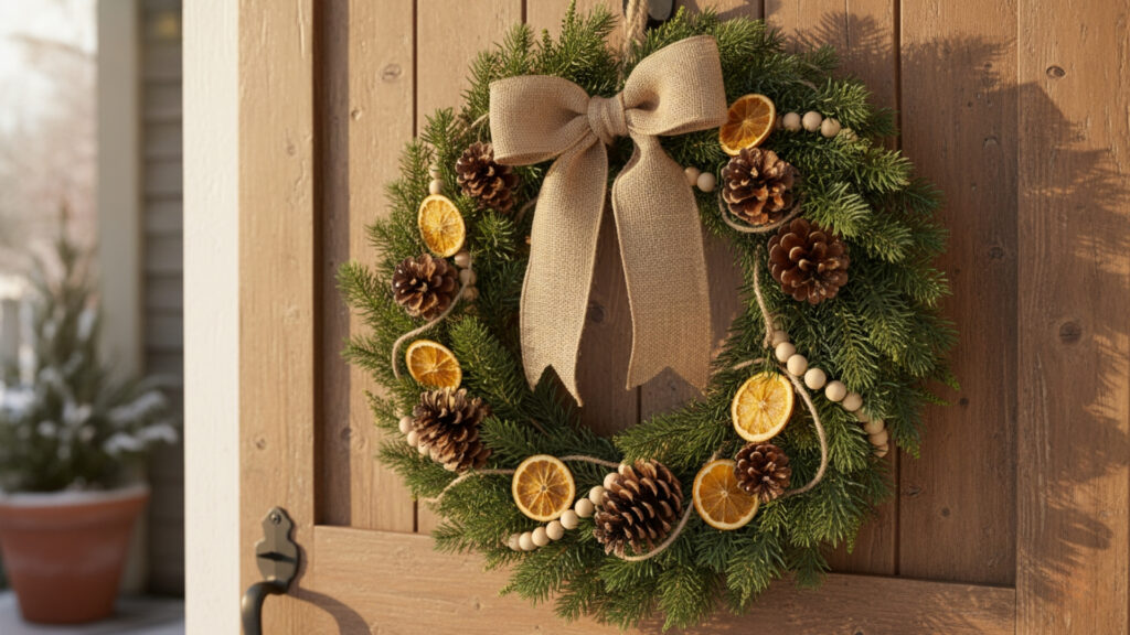 rustic holiday wreaths natural vintage accents