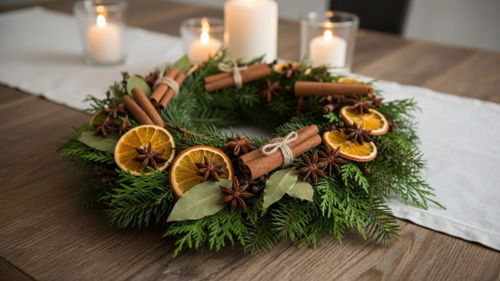 scented holiday wreaths spices citrus