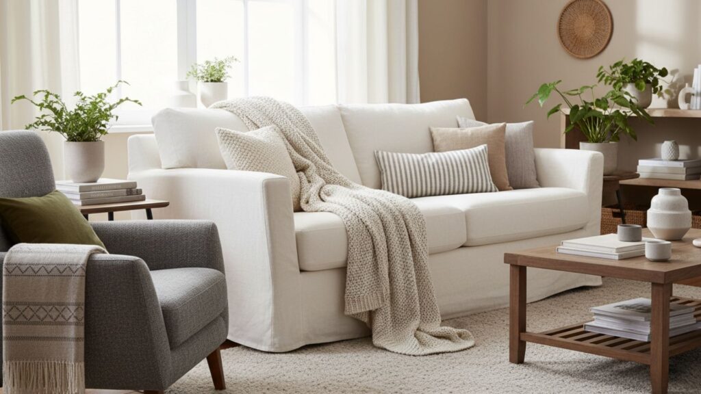 Refresh Furniture With Slipcovers and Temporary Upholstery Updates