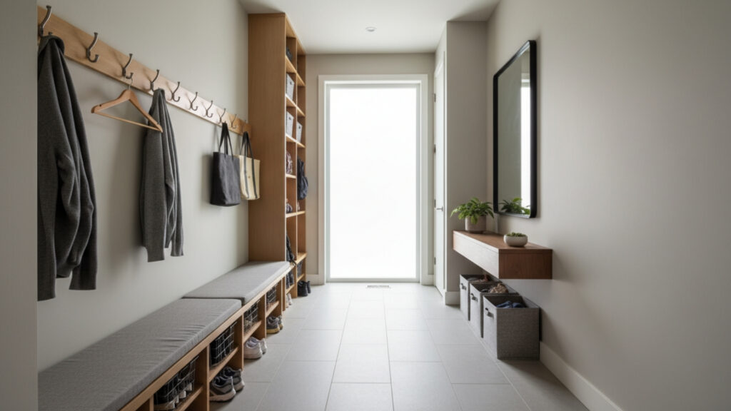 Smart Entryway Layout Planning for Mud Room Organization Ideas