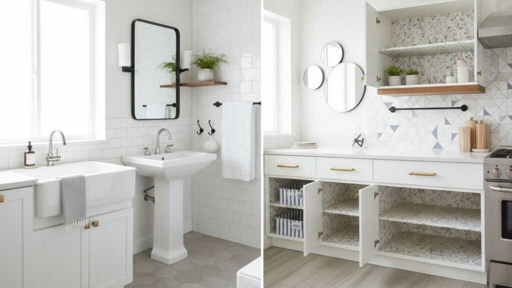 Upgrade Kitchen and Bathroom Style With Temporary Fixes