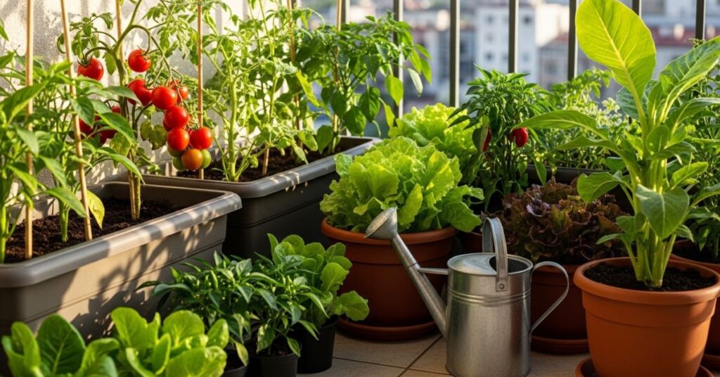 Balcony Vegetable Garden in Containers