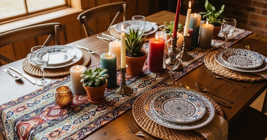 Boho Chic Table Runner Inspiration