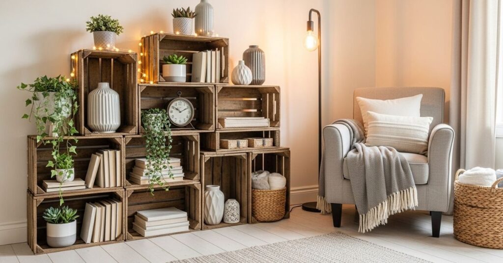 Creative Ways to Upcycle Wooden Crates for Rustic Home Decor
