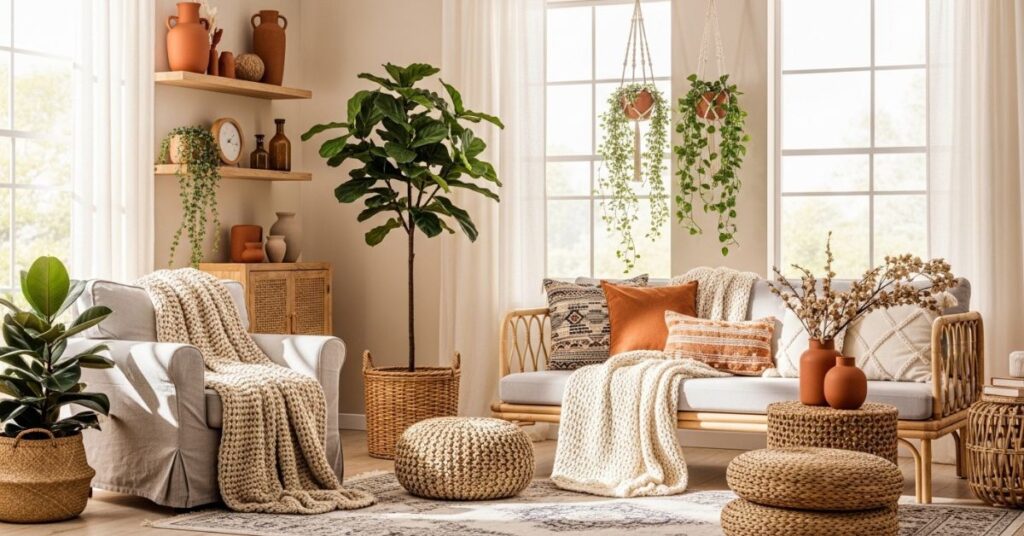 Earthy Color Palettes That Define Boho-Inspired Rooms