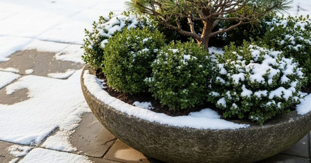 Evergreen Winter Planters That Stay Lush in Cold Weather
