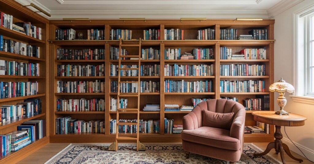 Floor-to-Ceiling Built-In Bookshelves