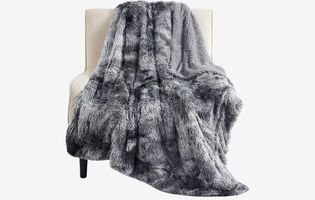Fluffy Fuzzy Faux Fur Throw Blanket for Couch