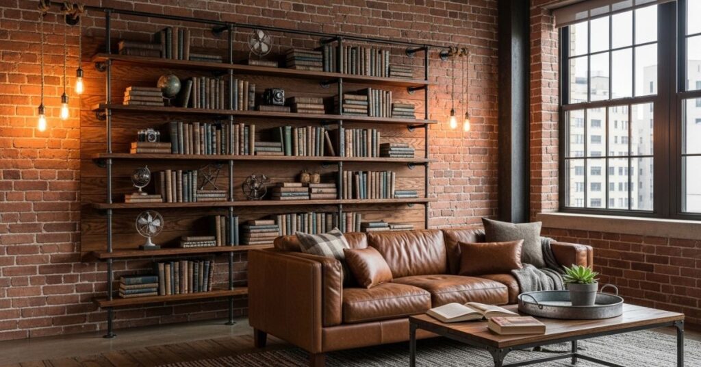 Industrial Pipe Bookshelves
