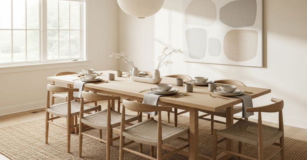Japandi Dining Room with Simple Elegance