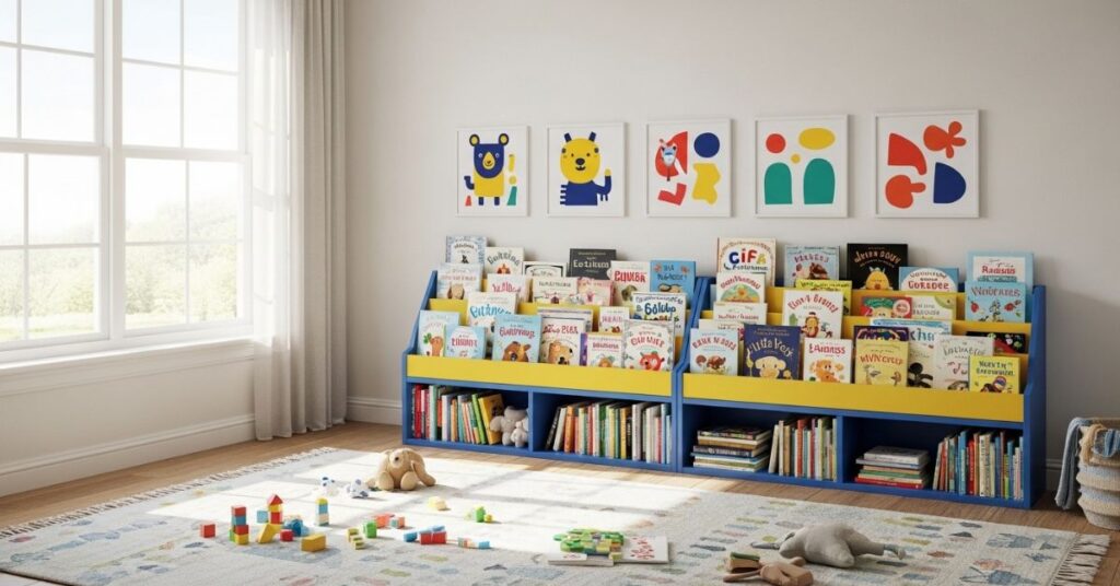 Kids' Creative and Colorful Bookshelves