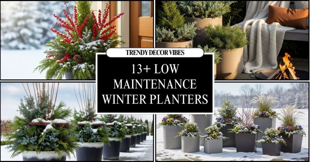 14 Low-Maintenance Winter Planters That Thrive in the Cold
