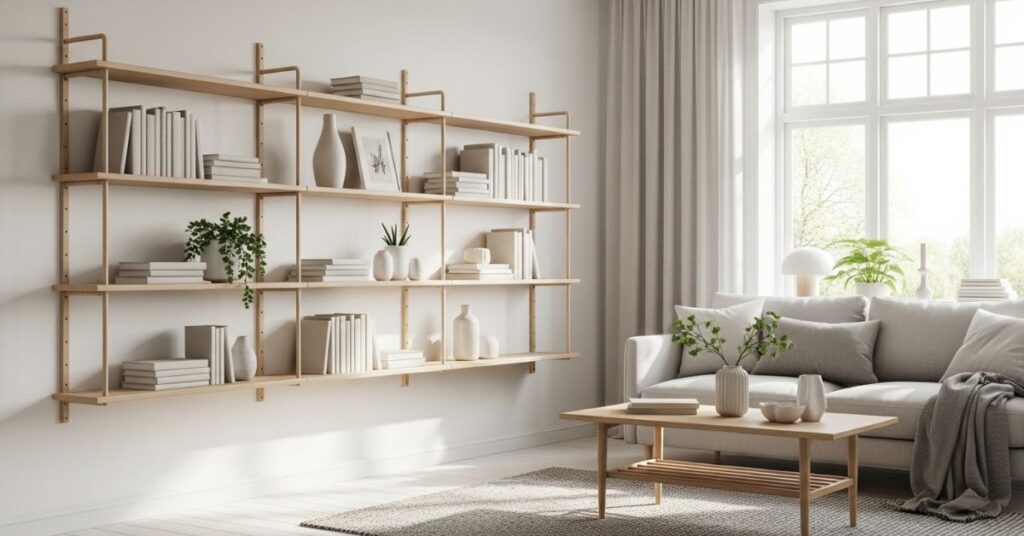 Minimalist Floating Bookshelves