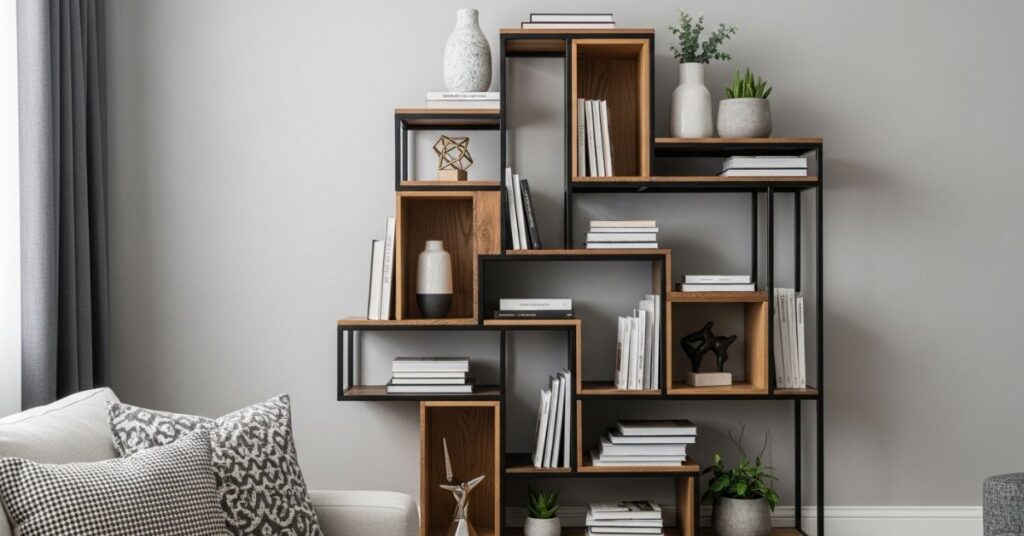 Modern Geometric Bookshelf Designs