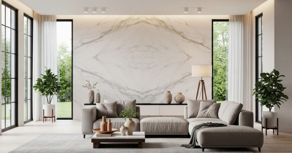 Modern Marble Living Room Design Ideas