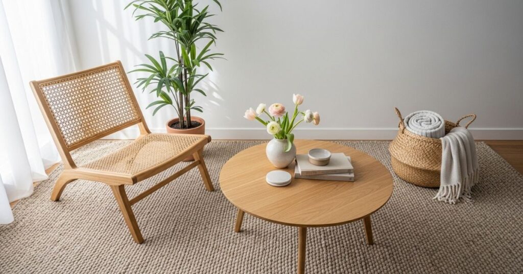 Natural Materials: Rattan, Wicker & Light Wood Elements