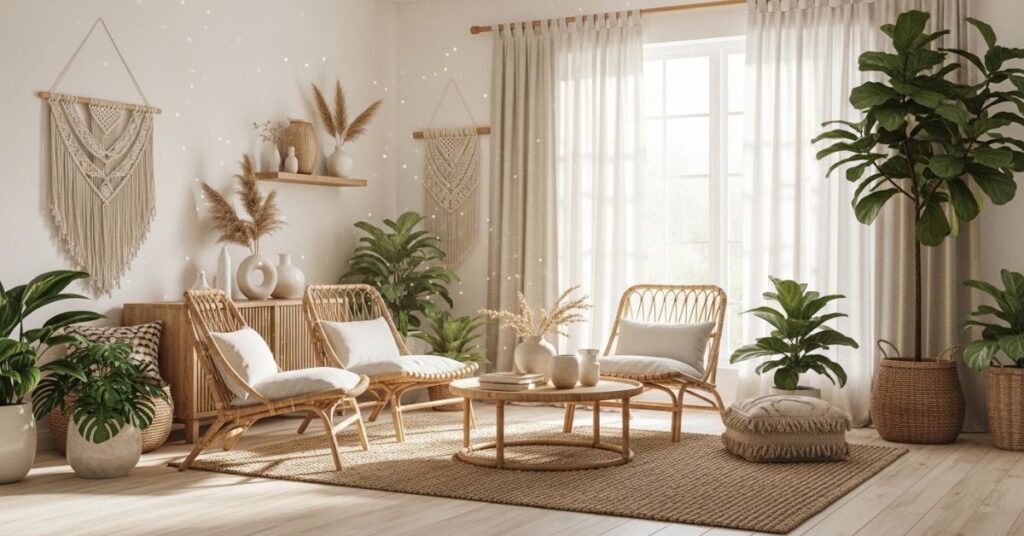 Natural Materials That Bring Boho Spaces to Life
