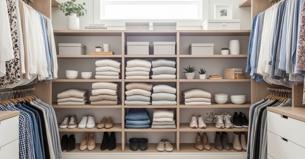 Open Shelving Walk-In Closet Trend