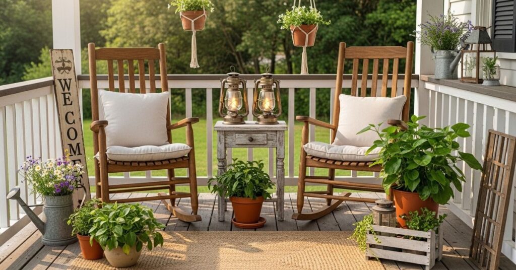 Outdoor Country Decor for Porches and Patios