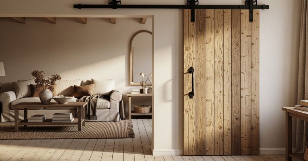 Reclaimed Barn Wooden Doors with Vintage Hardware
