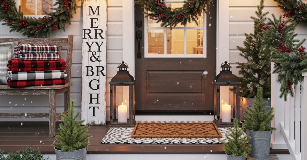 Rustic Christmas Porch Decorations